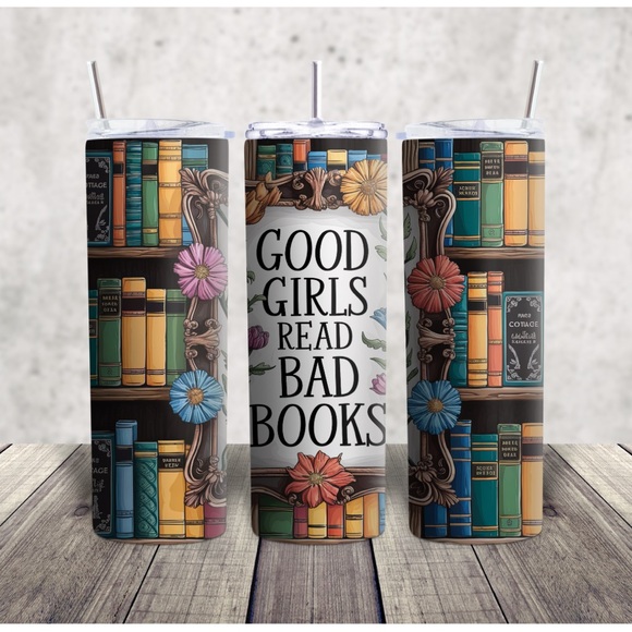 Colorful Book-Themed Tumbler - Picture 1 of 3